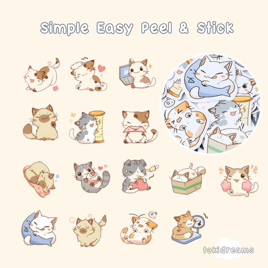 Tiny Cat Sticker Set