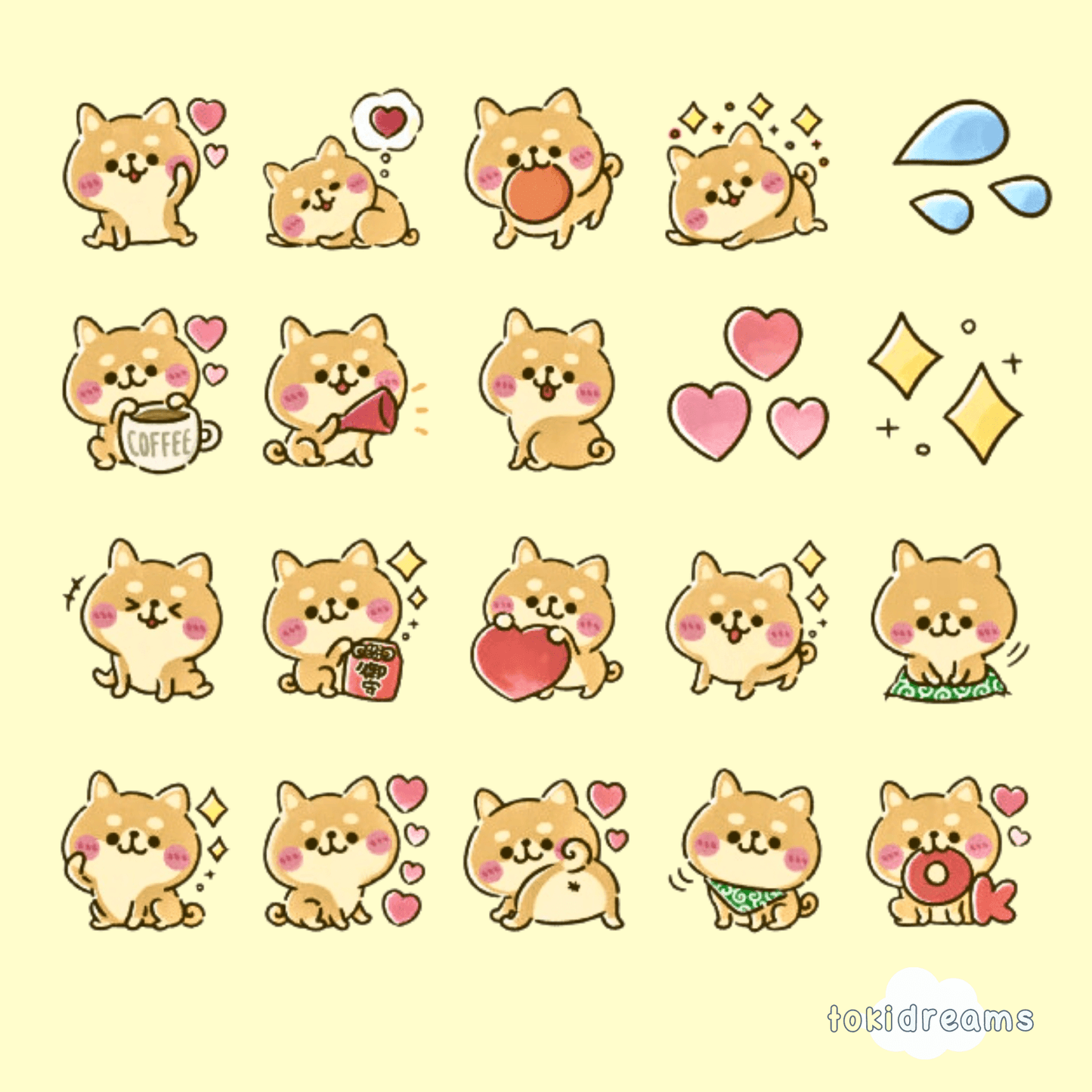 45pcs Cuddly Corgi Stickers